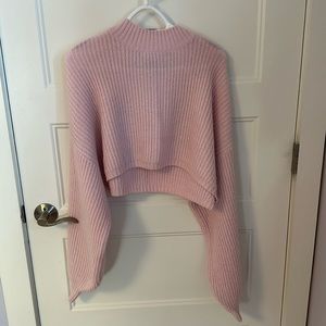 baby pink cropped sweater